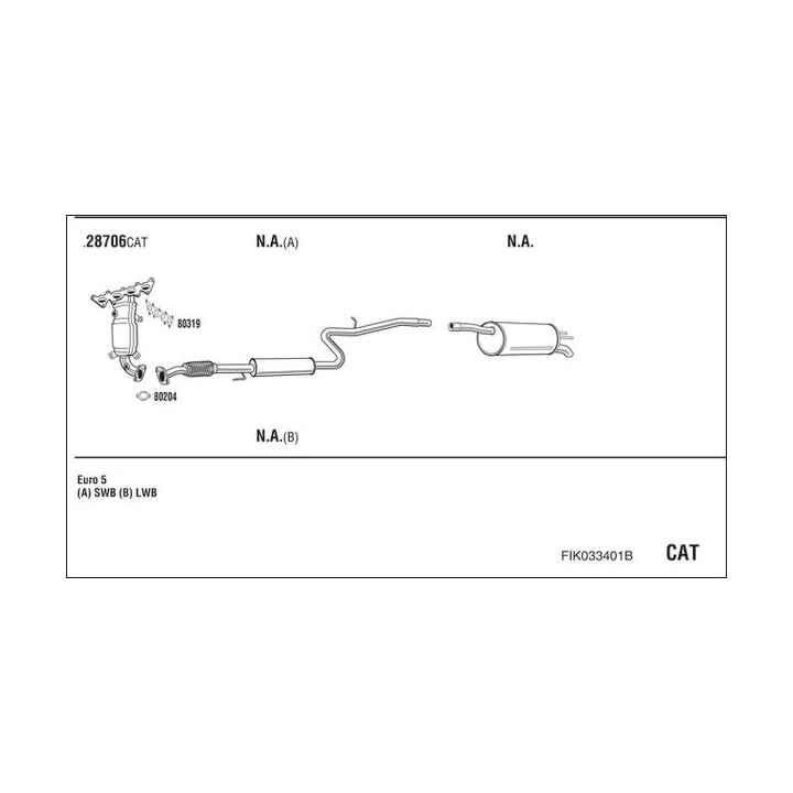 Išmetimo sistema WALKER FIK033401B