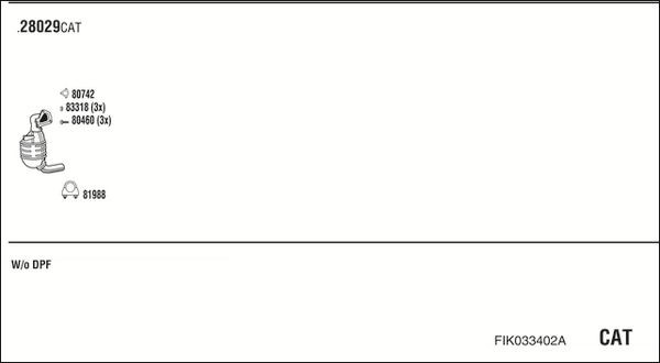 Išmetimo sistema WALKER FIK033402A