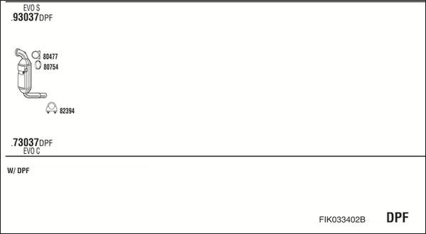 Išmetimo sistema WALKER FIK033402B