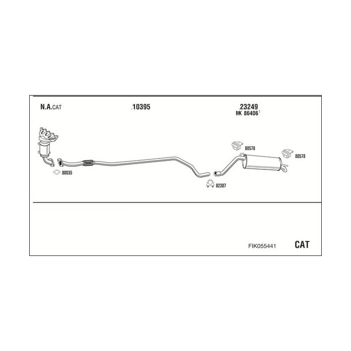Išmetimo sistema WALKER FIK055441