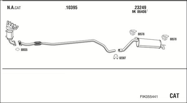 Išmetimo sistema WALKER FIK055441