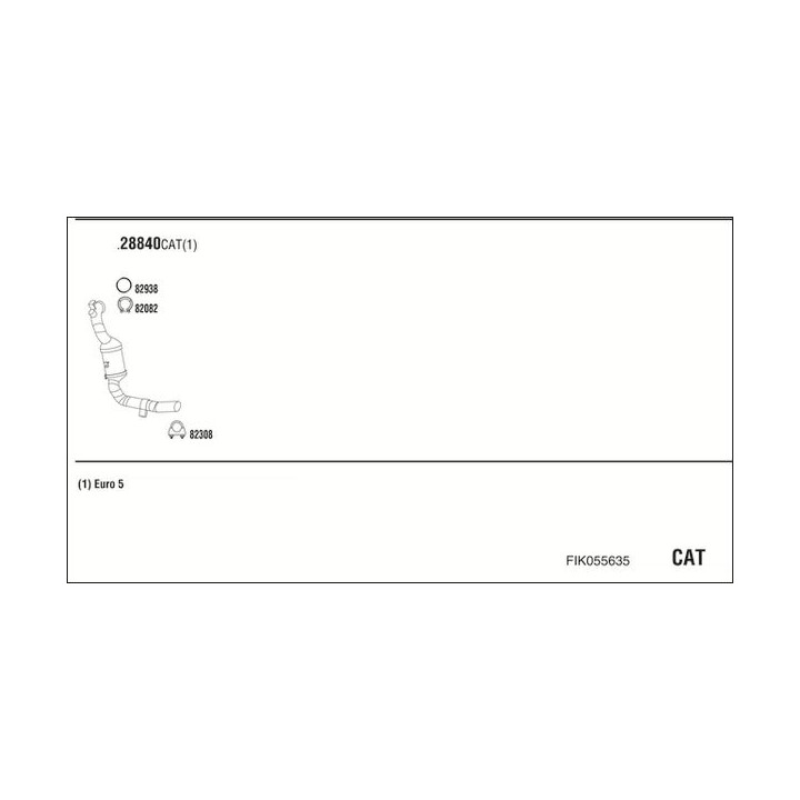 Išmetimo sistema WALKER FIK055635