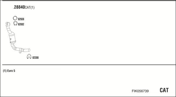 Išmetimo sistema WALKER FIK056739