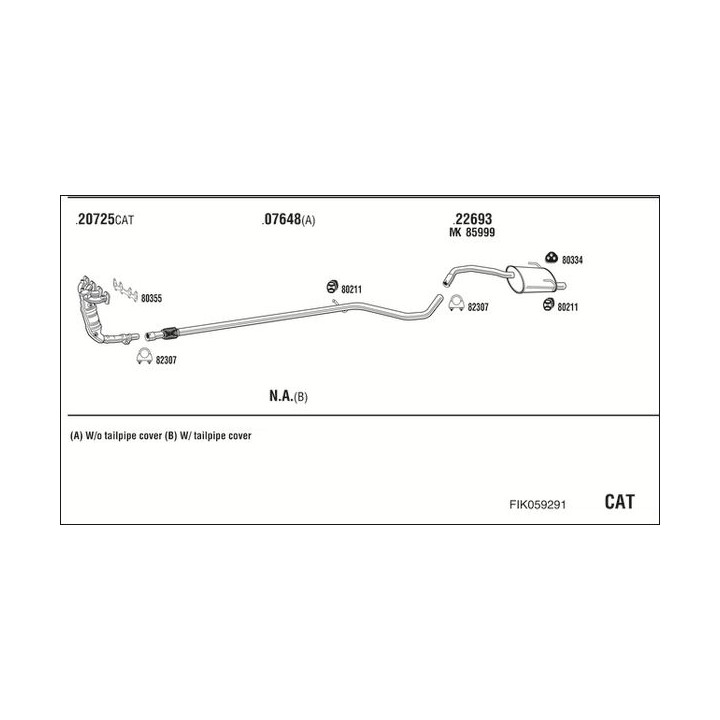 Išmetimo sistema WALKER FIK059291