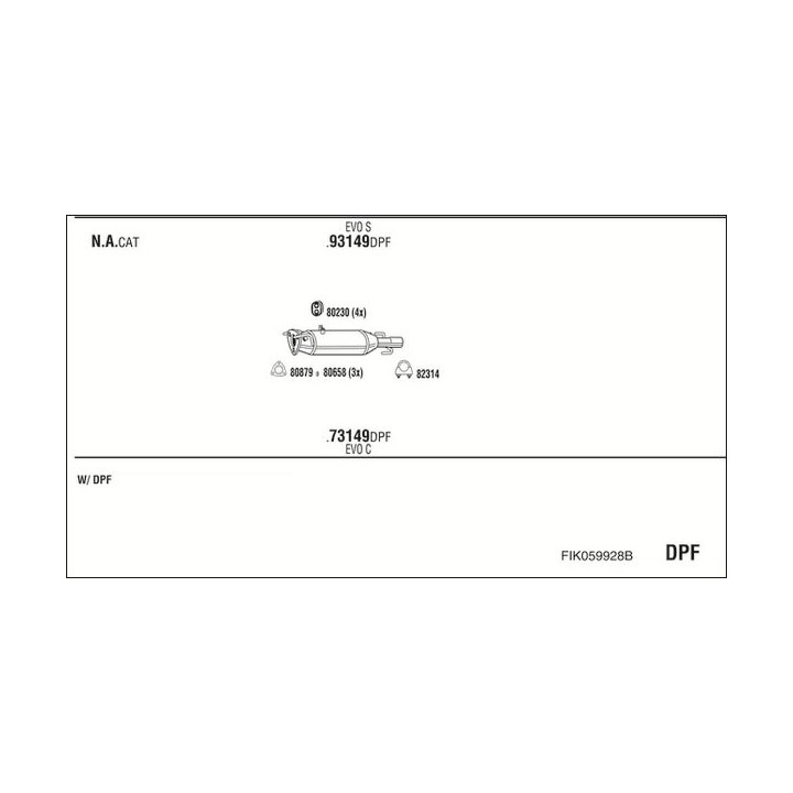 Išmetimo sistema WALKER FIK059928B