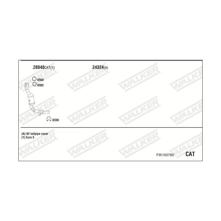 Išmetimo sistema WALKER FIK100782