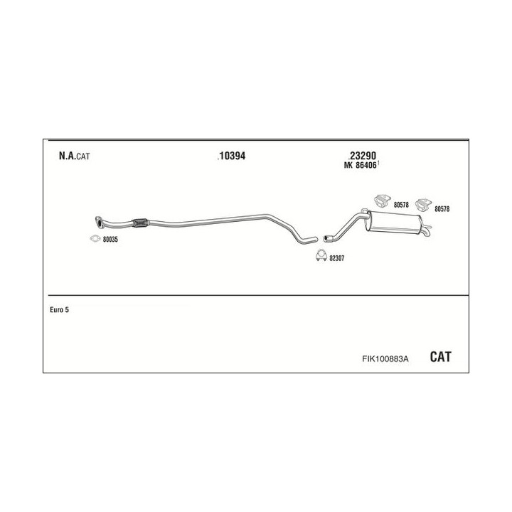 Išmetimo sistema WALKER FIK100883A