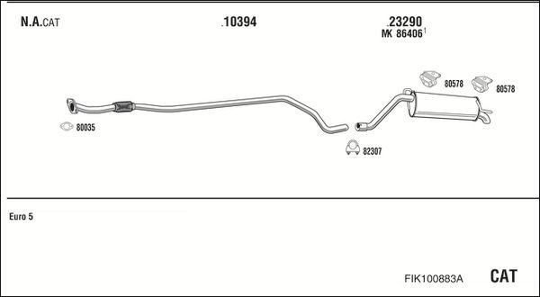 Išmetimo sistema WALKER FIK100883A