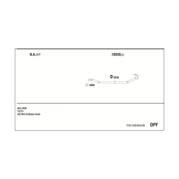 Išmetimo sistema WALKER FIK108484AB
