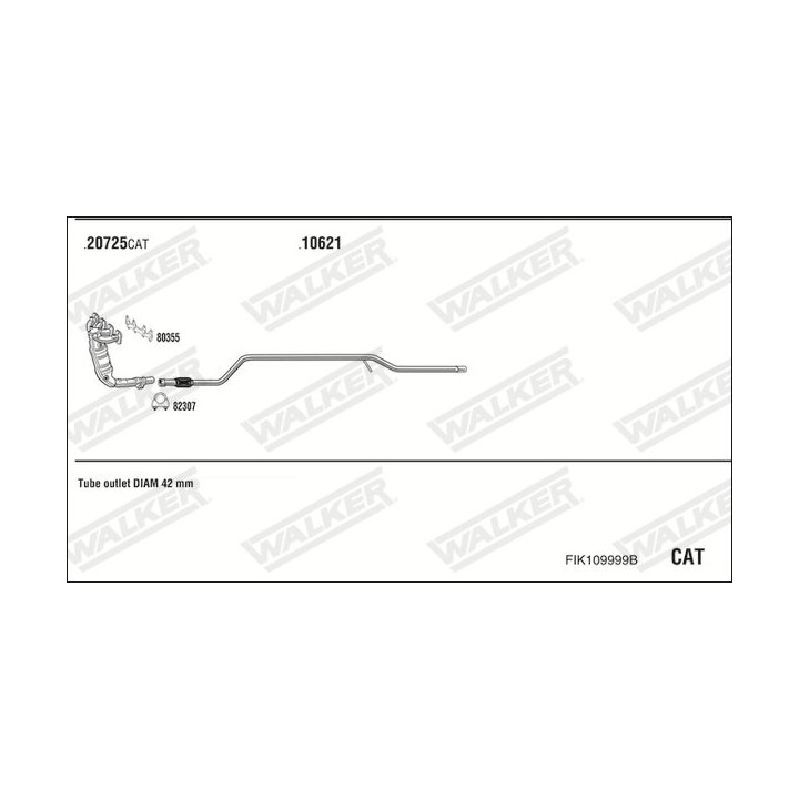 Išmetimo sistema WALKER FIK109999B