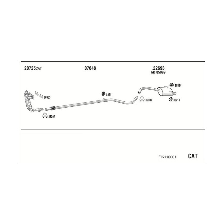 Išmetimo sistema WALKER FIK110001