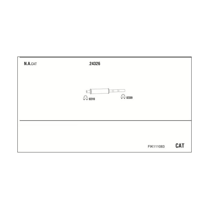 Išmetimo sistema WALKER FIK111083