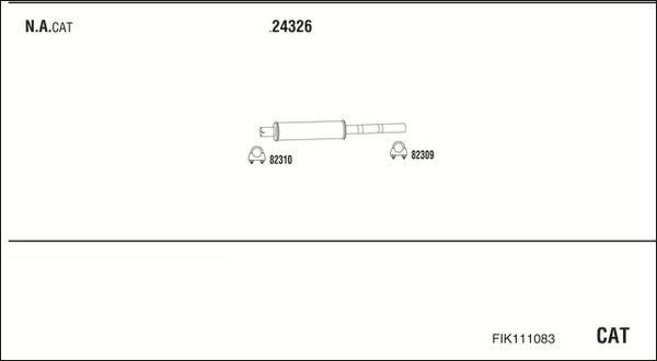 Išmetimo sistema WALKER FIK111083