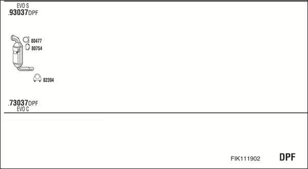 Išmetimo sistema WALKER FIK111902