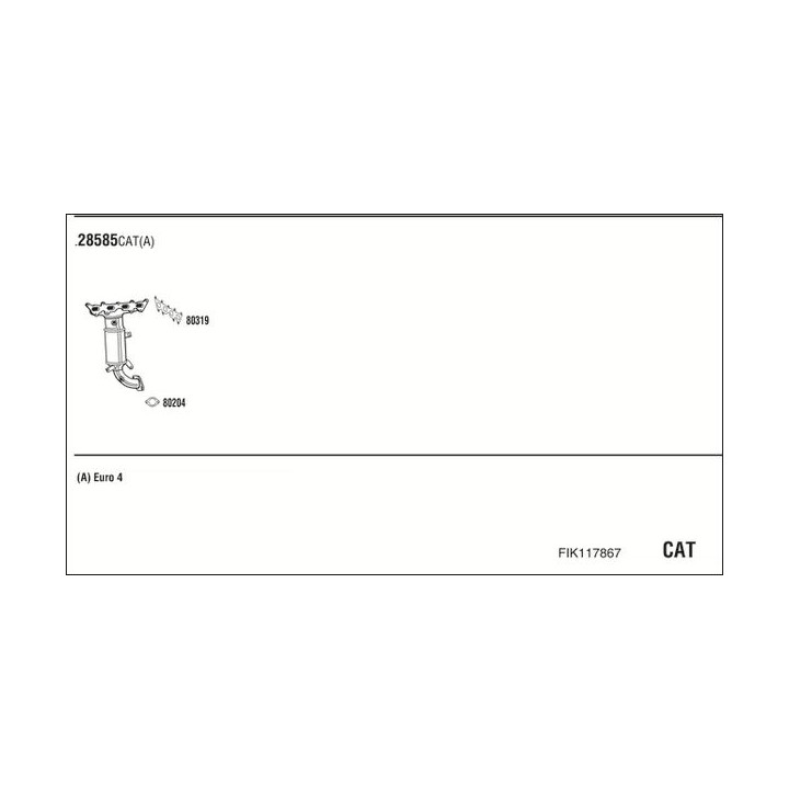 Išmetimo sistema WALKER FIK117867
