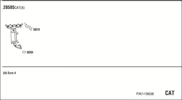 Išmetimo sistema WALKER FIK119838