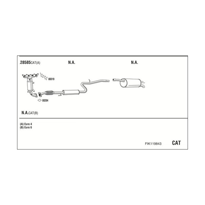 Išmetimo sistema WALKER FIK119843