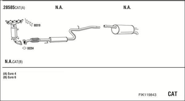 Išmetimo sistema WALKER FIK119843
