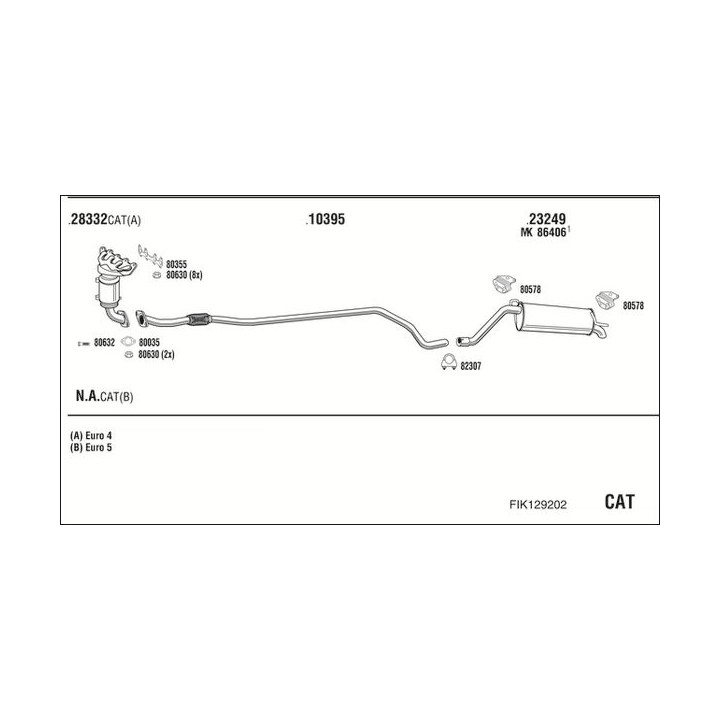 Išmetimo sistema WALKER FIK129202