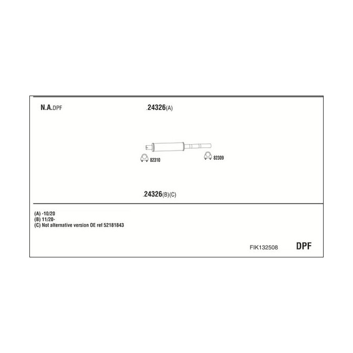 Išmetimo sistema WALKER FIK132508