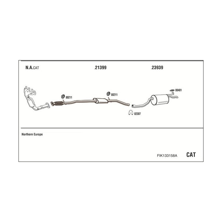 Išmetimo sistema WALKER FIK133158A