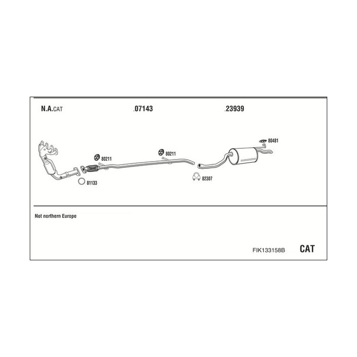 Išmetimo sistema WALKER FIK133158B