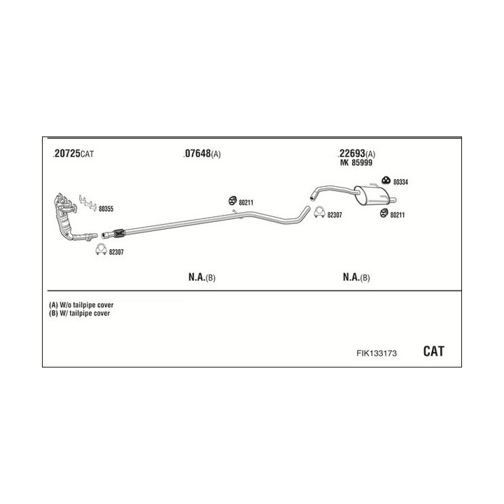 Išmetimo sistema WALKER FIK133173