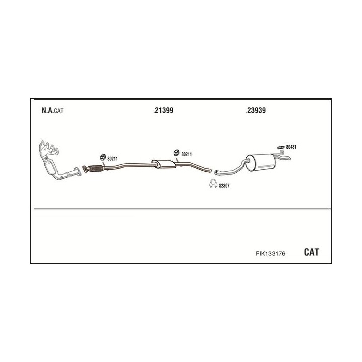 Išmetimo sistema WALKER FIK133176