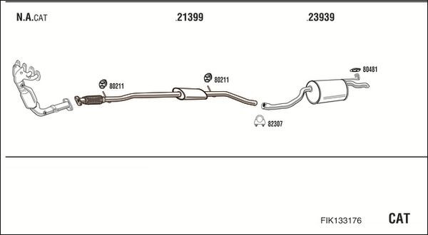Išmetimo sistema WALKER FIK133176