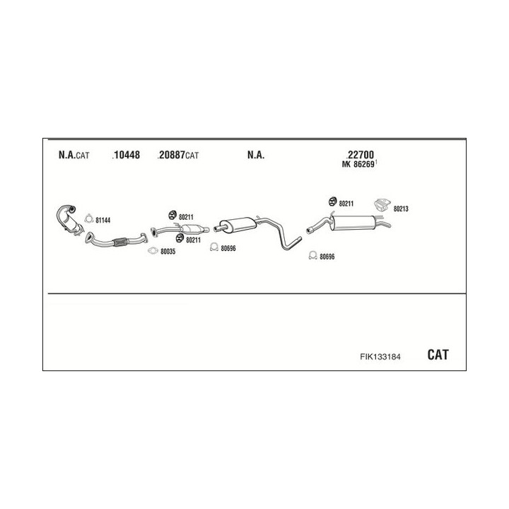 Išmetimo sistema WALKER FIK133184