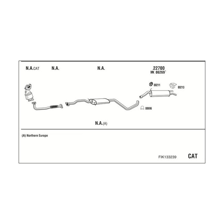 Išmetimo sistema WALKER FIK133239
