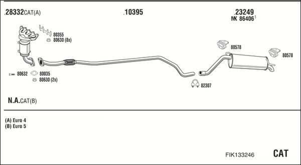 Išmetimo sistema WALKER FIK133246