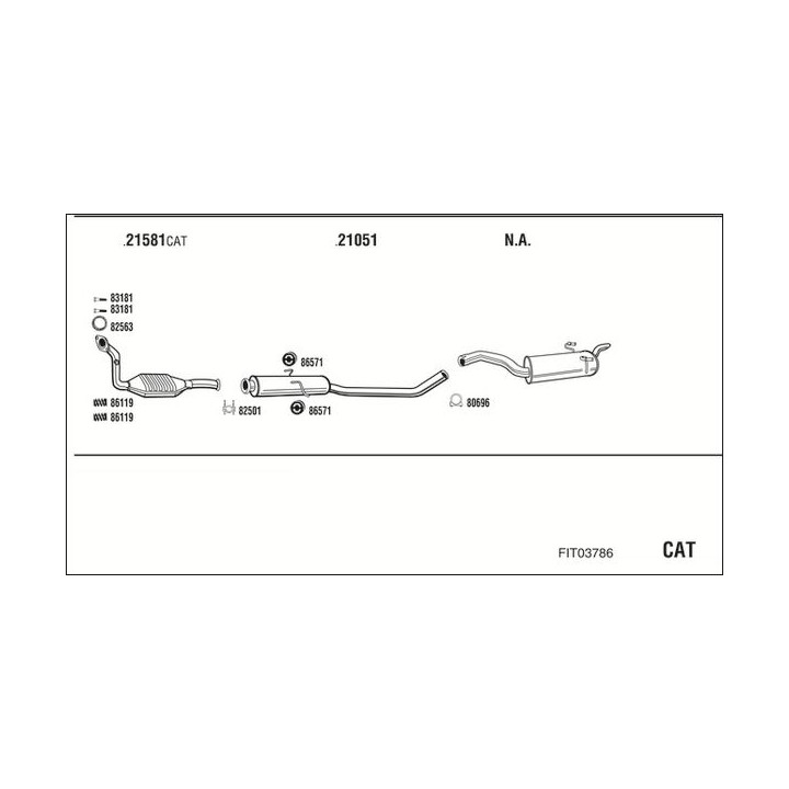 Išmetimo sistema WALKER FIT03786