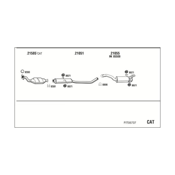 Išmetimo sistema WALKER FIT05737