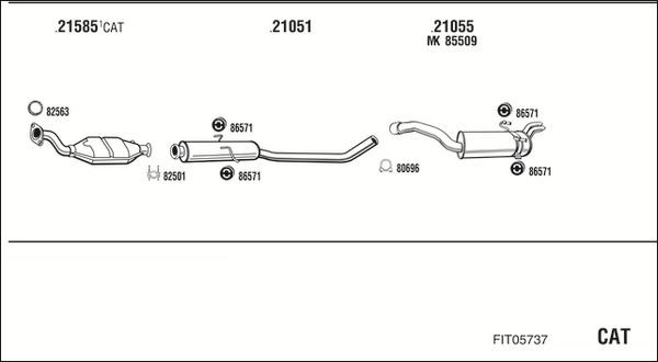 Išmetimo sistema WALKER FIT05737
