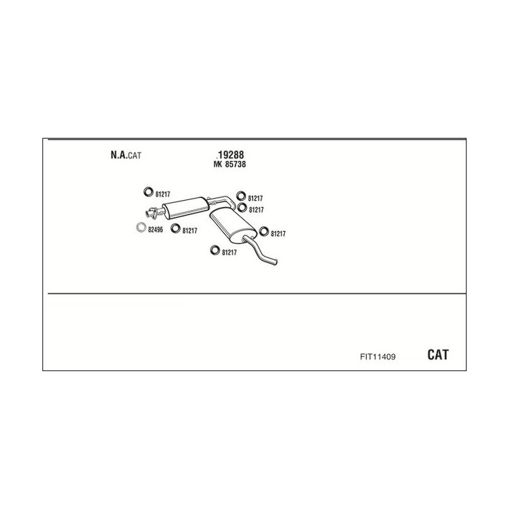 Išmetimo sistema WALKER FIT11409