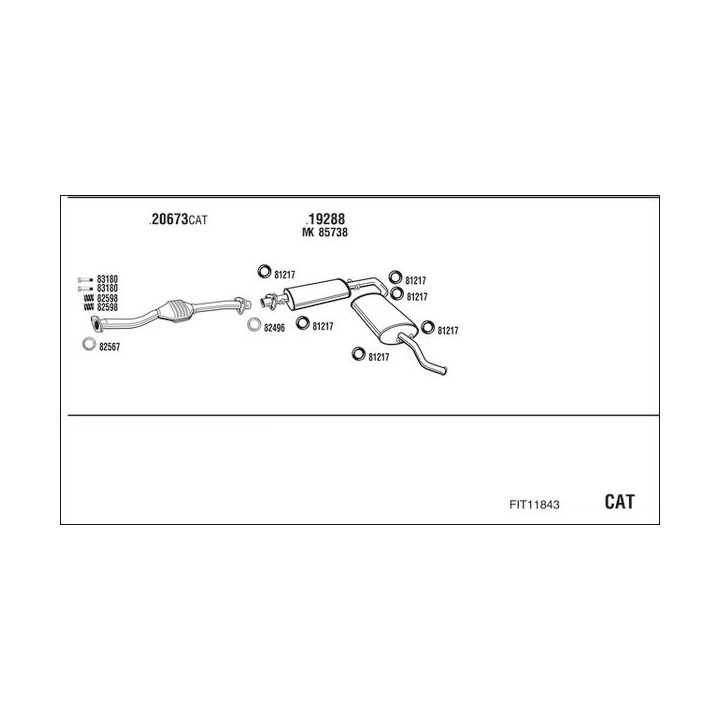 Išmetimo sistema WALKER FIT11843