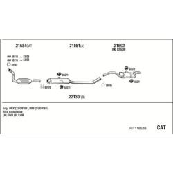 Išmetimo sistema WALKER FIT11852B