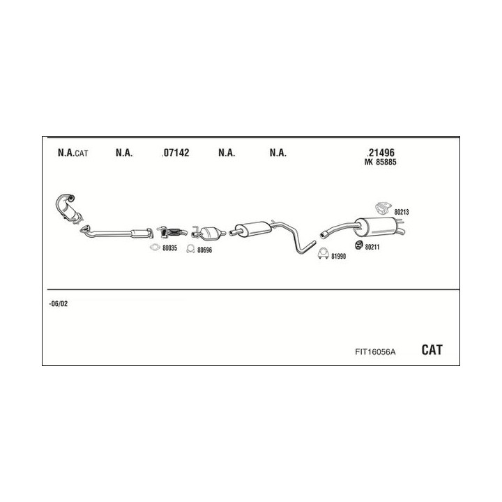 Išmetimo sistema WALKER FIT16056A