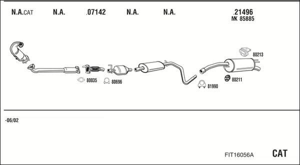 Išmetimo sistema WALKER FIT16056A