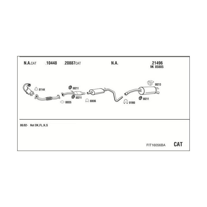 Išmetimo sistema WALKER FIT16056BA