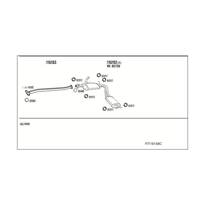 Išmetimo sistema WALKER FIT16158C
