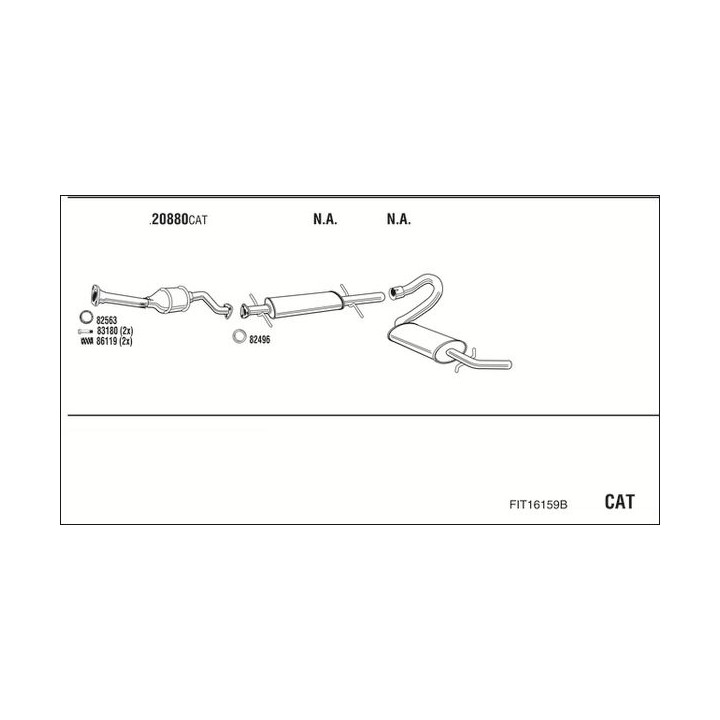 Išmetimo sistema WALKER FIT16159B
