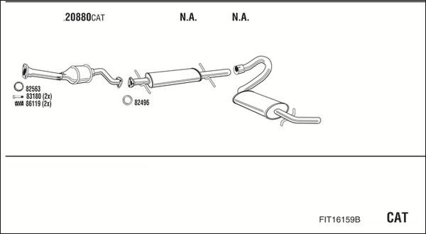 Išmetimo sistema WALKER FIT16159B