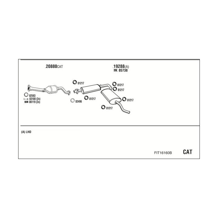 Išmetimo sistema WALKER FIT16160B