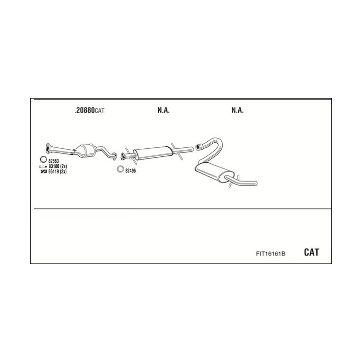 Išmetimo sistema WALKER FIT16161B