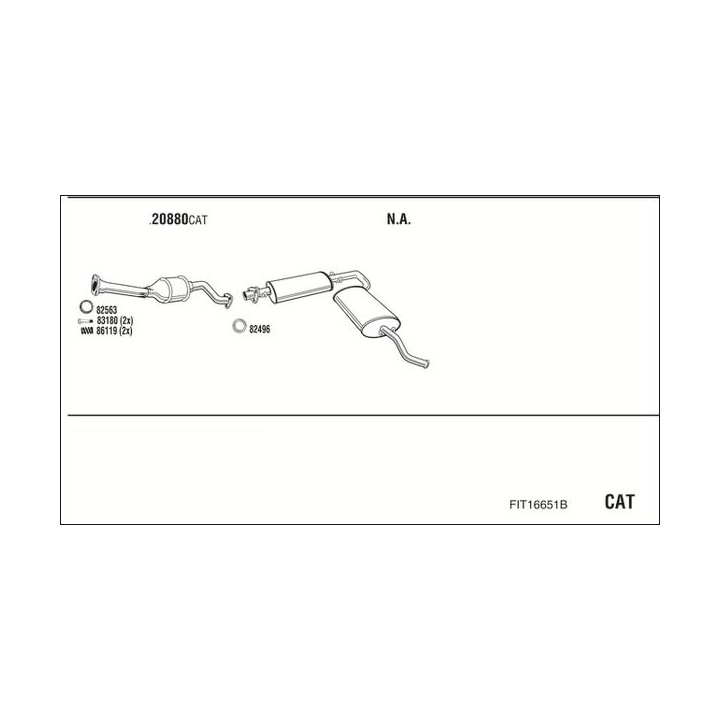 Išmetimo sistema WALKER FIT16651B