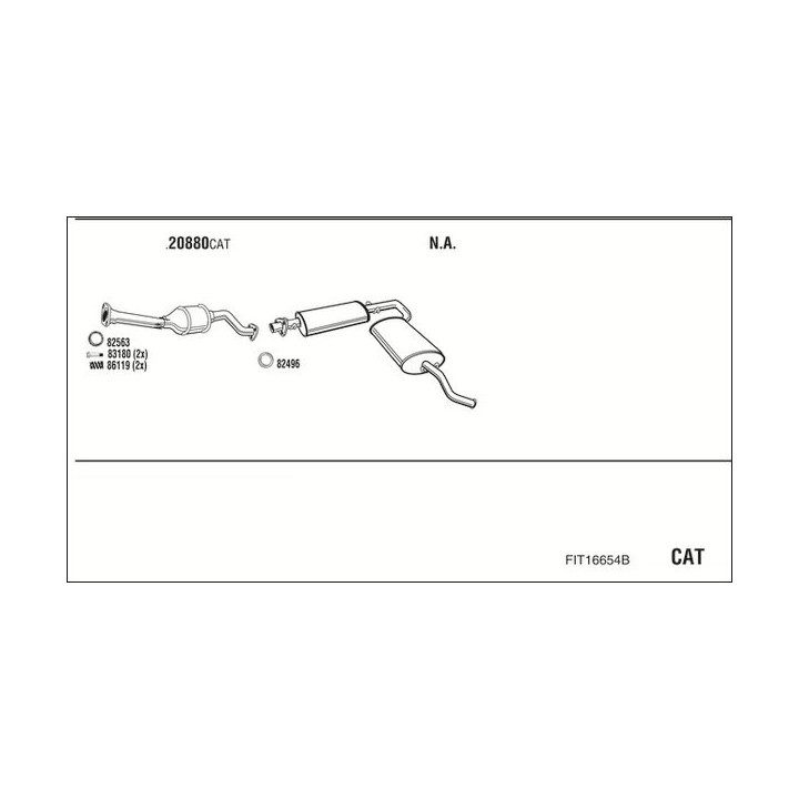 Išmetimo sistema WALKER FIT16654B