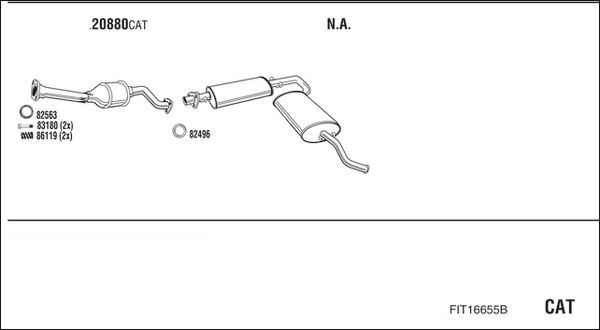 Išmetimo sistema WALKER FIT16655B
