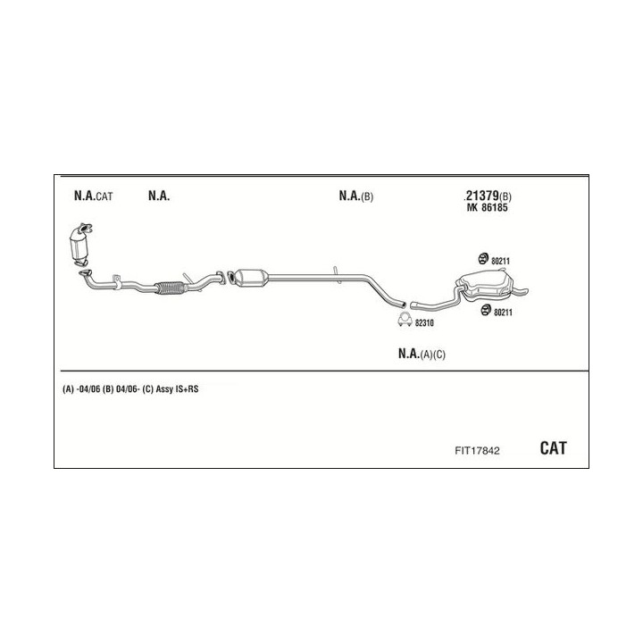 Išmetimo sistema WALKER FIT17842